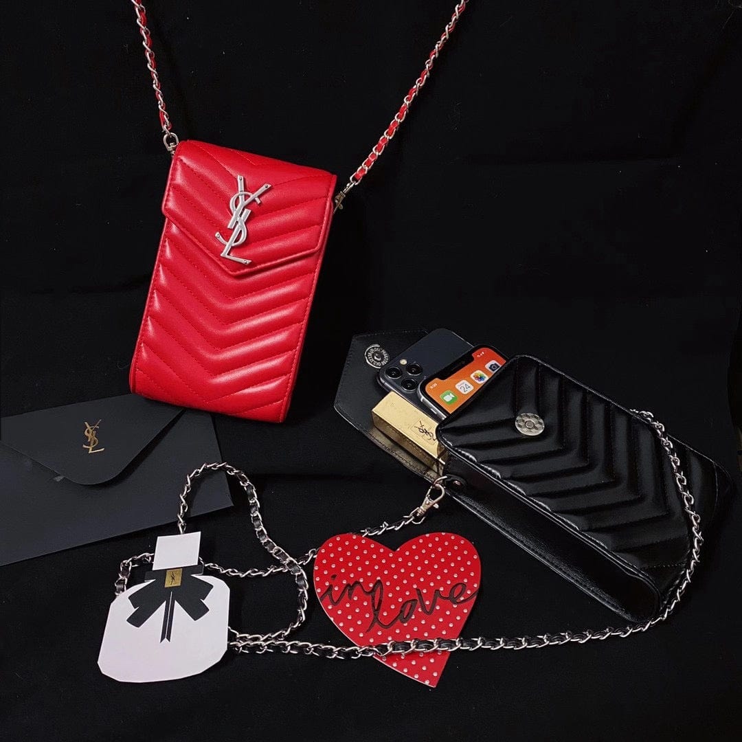 Tunde Store Luxury Ysl Phone Crossbody Bag For All Types Of Mobile Phones