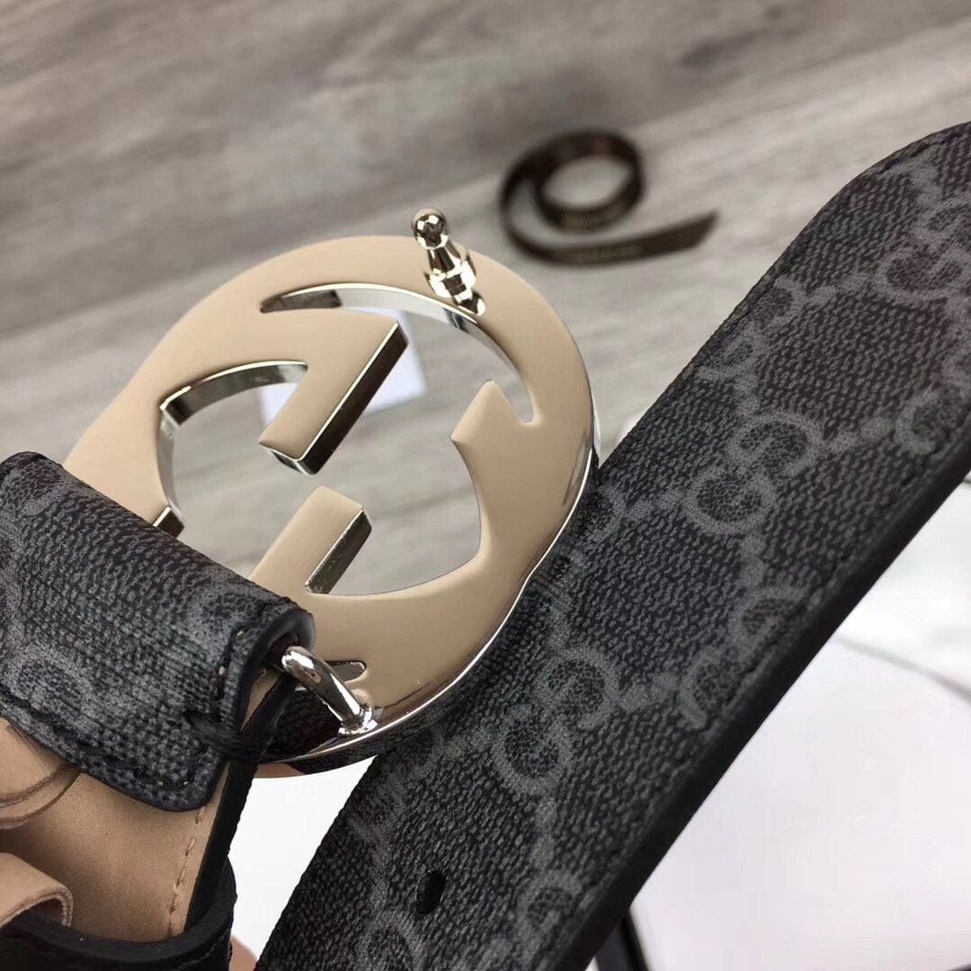 Tunde Store Lxurious Black Gucci Belt SiLouis Vuittoner Finished Logo