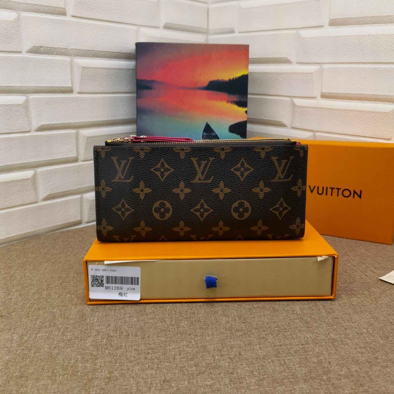Tunde Store Monogram Bucket Pouch Brown Wallet