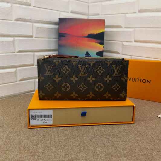 Tunde Store Monogram Bucket Pouch Brown Wallet