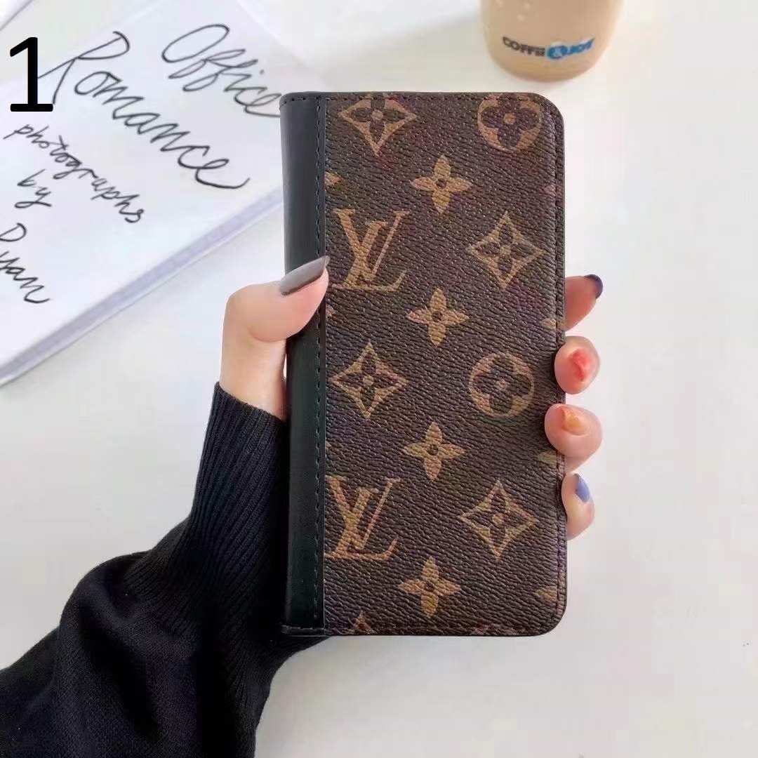 Tunde Store New Leather Louis Vuitton and Gucci Folio Cases for iPhone 15