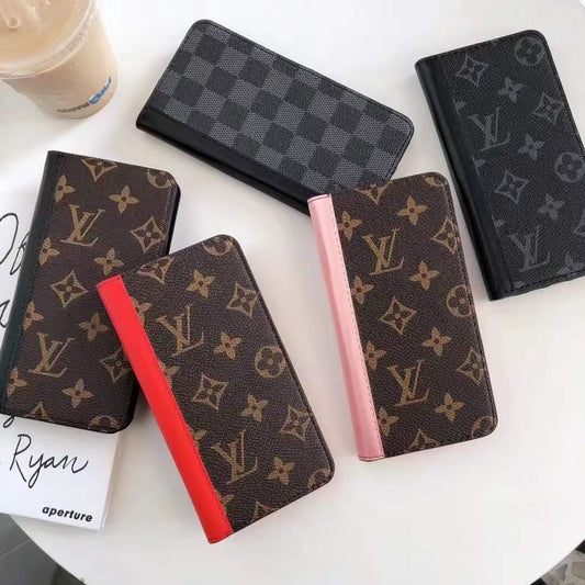 Tunde Store New Leather Louis Vuitton and Gucci Folio Cases for iPhone 15