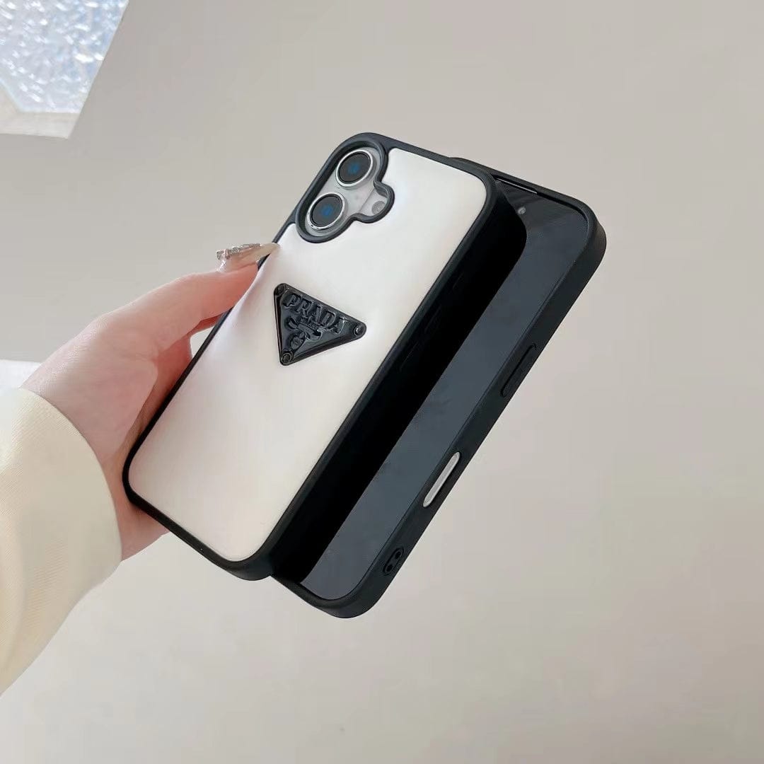 Tunde Store Prada Leather iPhone Case Black And White