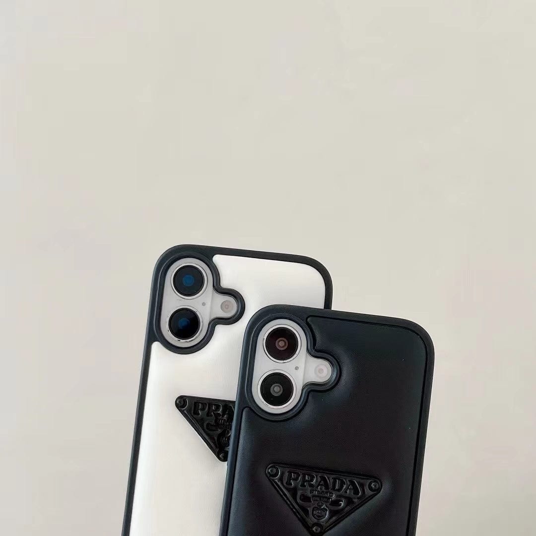 Tunde Store Prada Leather iPhone Case Black And White