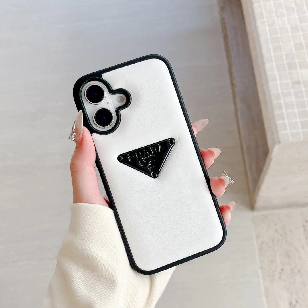 Tunde Store Prada Leather iPhone Case Black And White