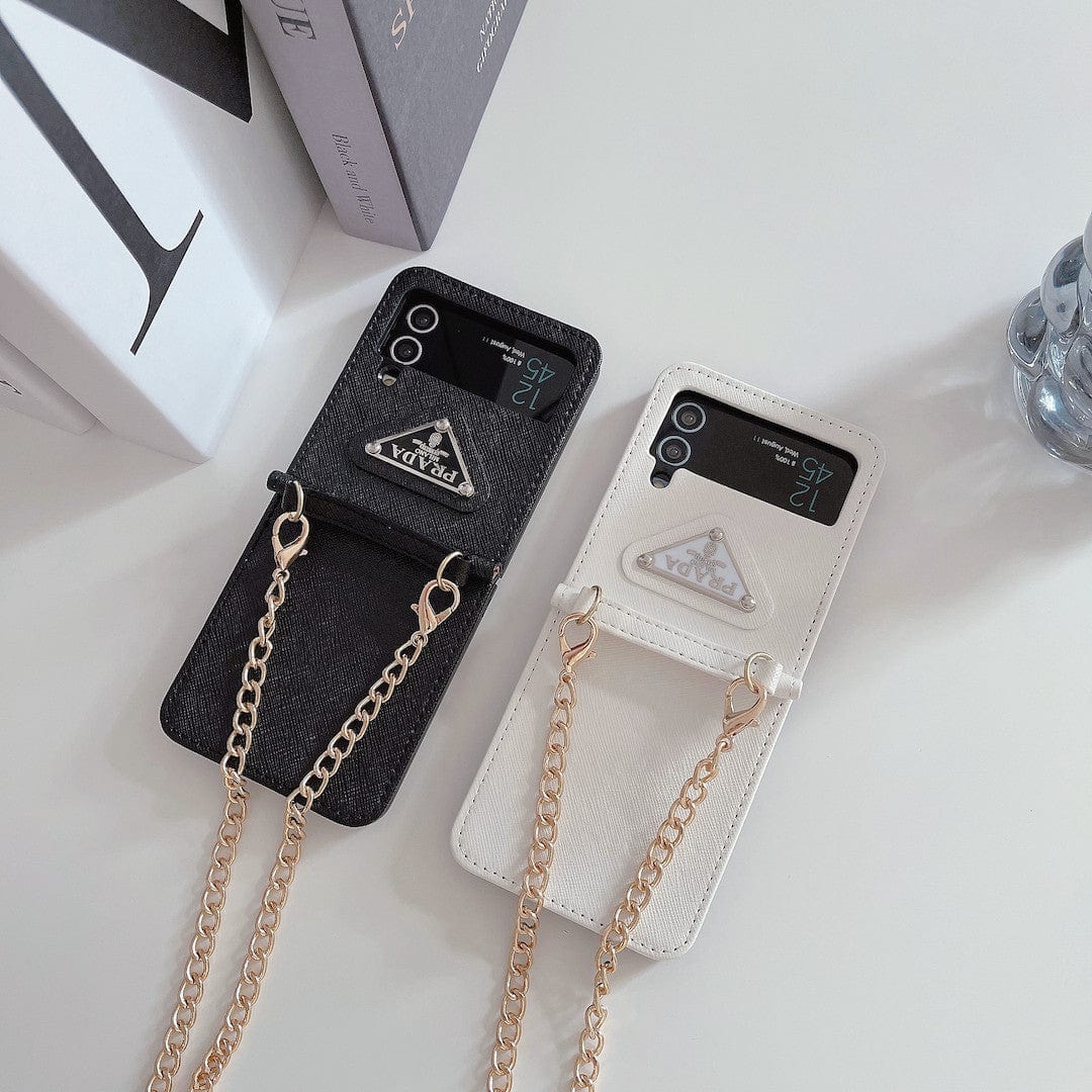 Tunde Store Prada Z Flip/Z Fold Phone Cases with Detachable Strap