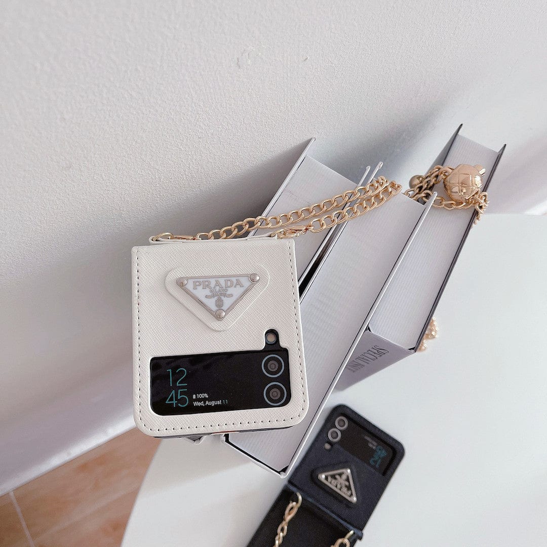 Tunde Store Prada Z Flip/Z Fold Phone Cases with Detachable Strap