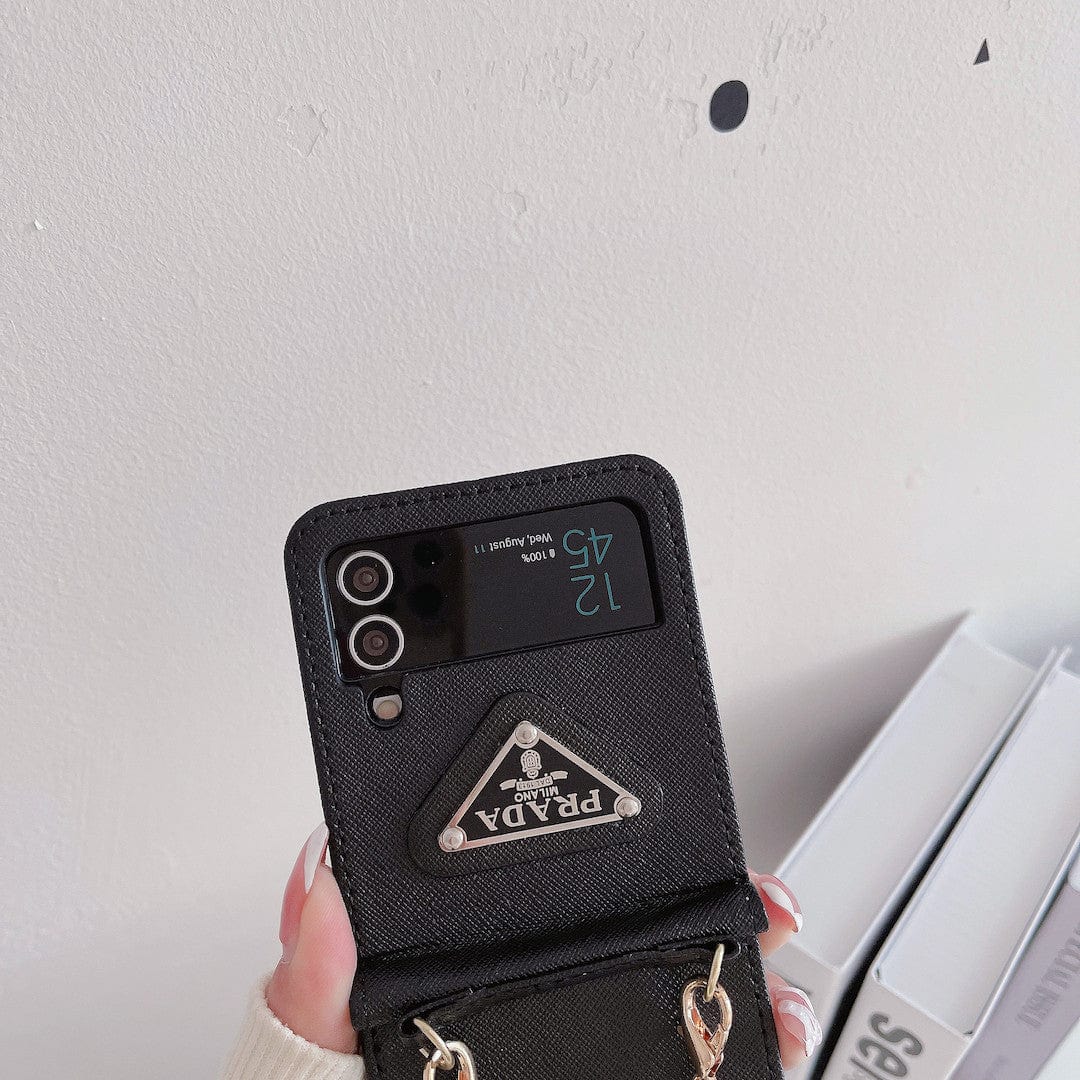 Tunde Store Prada Z Flip/Z Fold Phone Cases with Detachable Strap