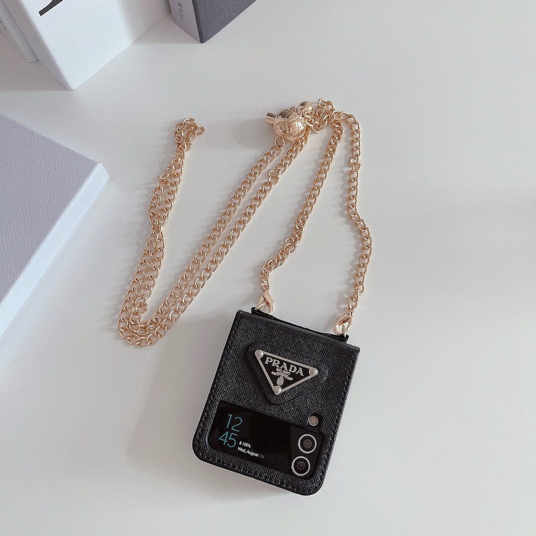 Tunde Store Prada Z Flip/Z Fold Phone Cases with Detachable Strap