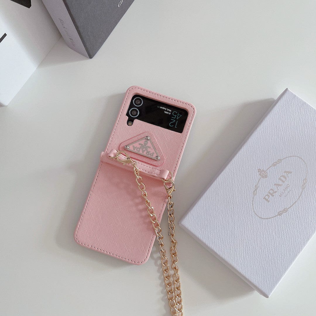 Tunde Store Prada Z Flip/Z Fold Phone Cases with Detachable Strap