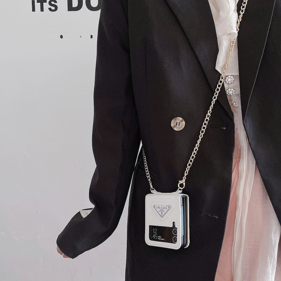 Tunde Store Prada Z Flip/Z Fold Phone Cases with Detachable Strap