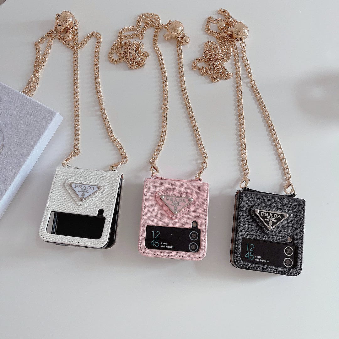 Tunde Store Prada Z Flip/Z Fold Phone Cases with Detachable Strap