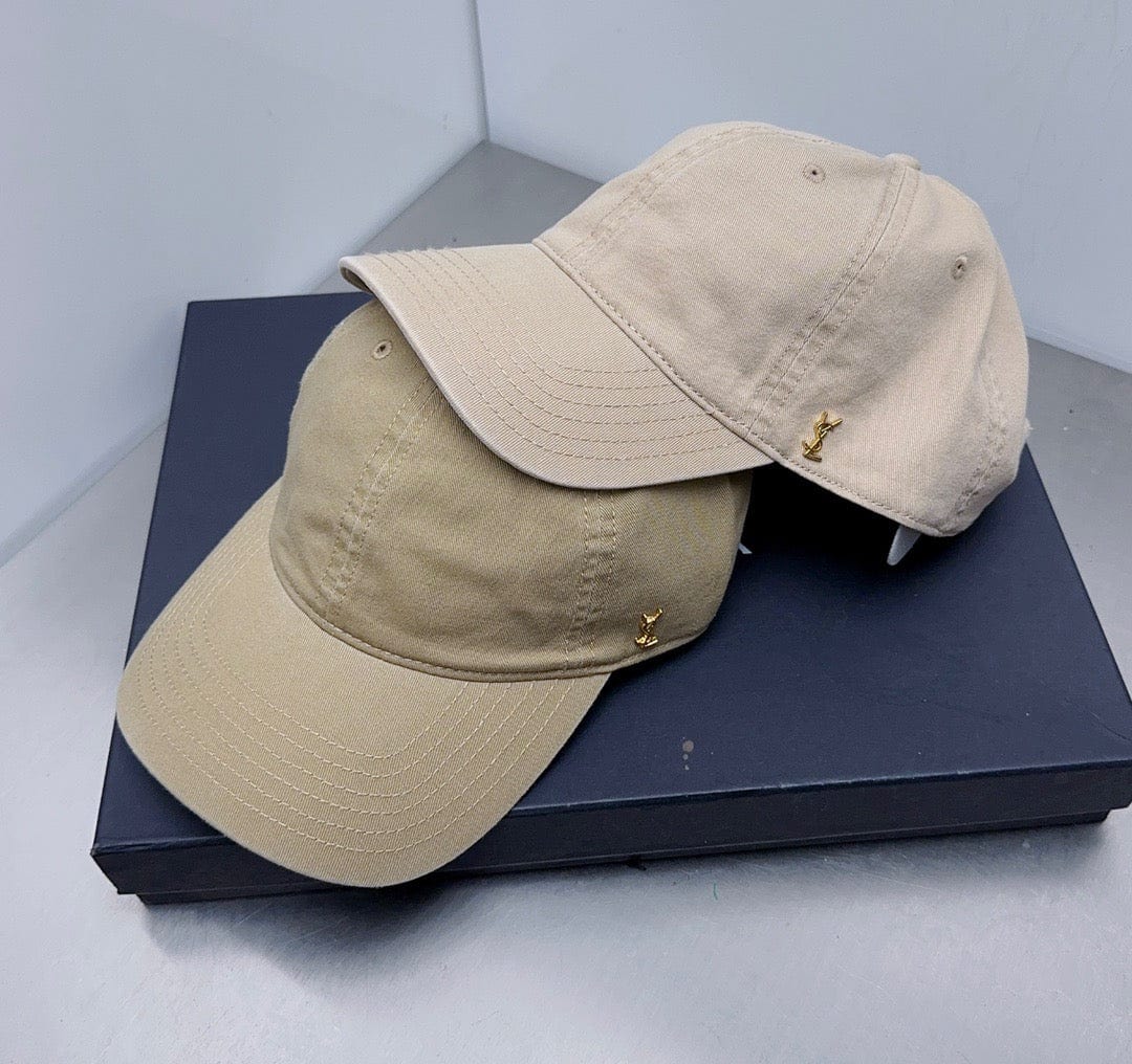 Tunde Store Yves Saint Laurent Gold YSL Embellished Cap