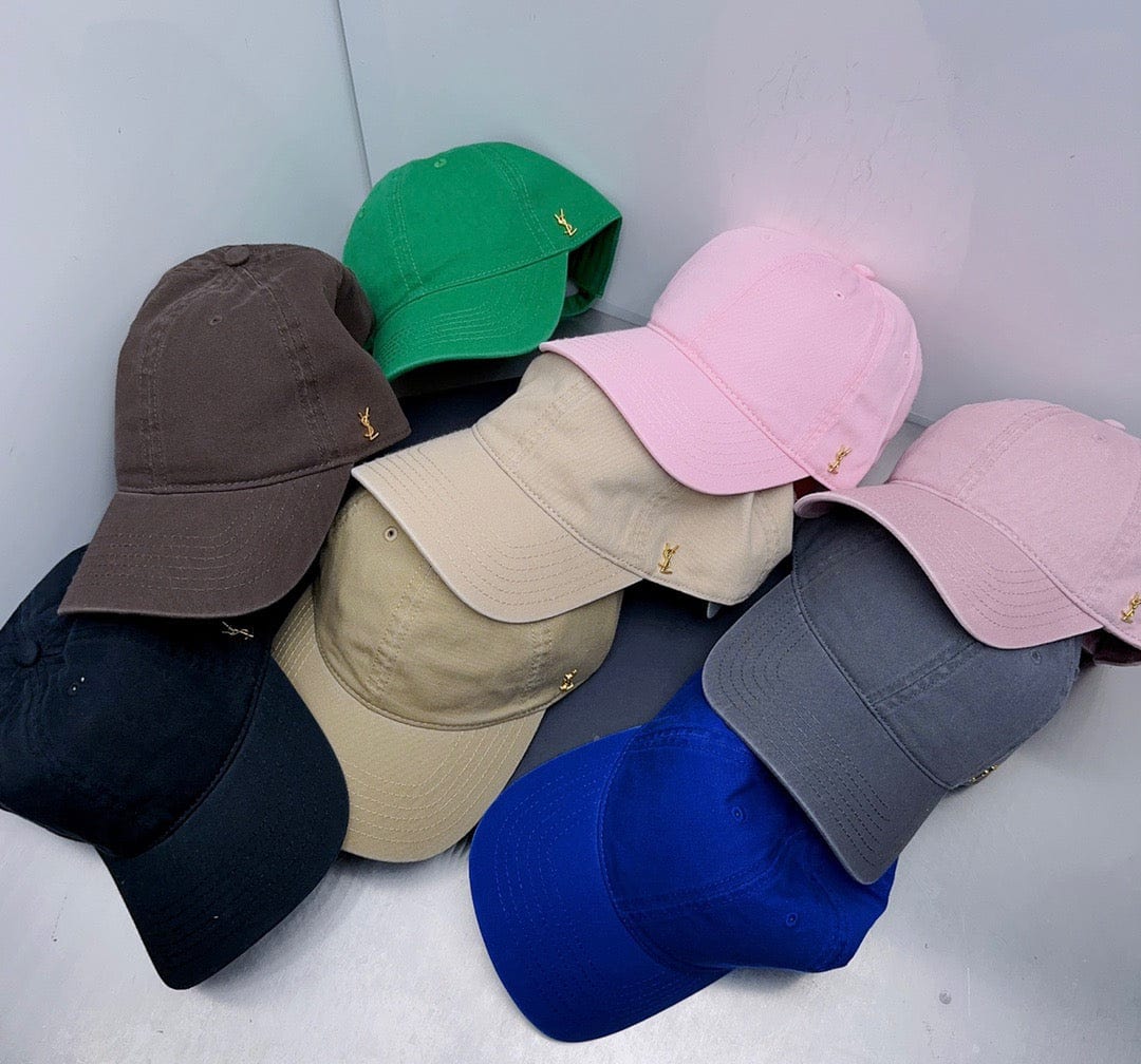 Tunde Store Yves Saint Laurent Gold YSL Embellished Cap