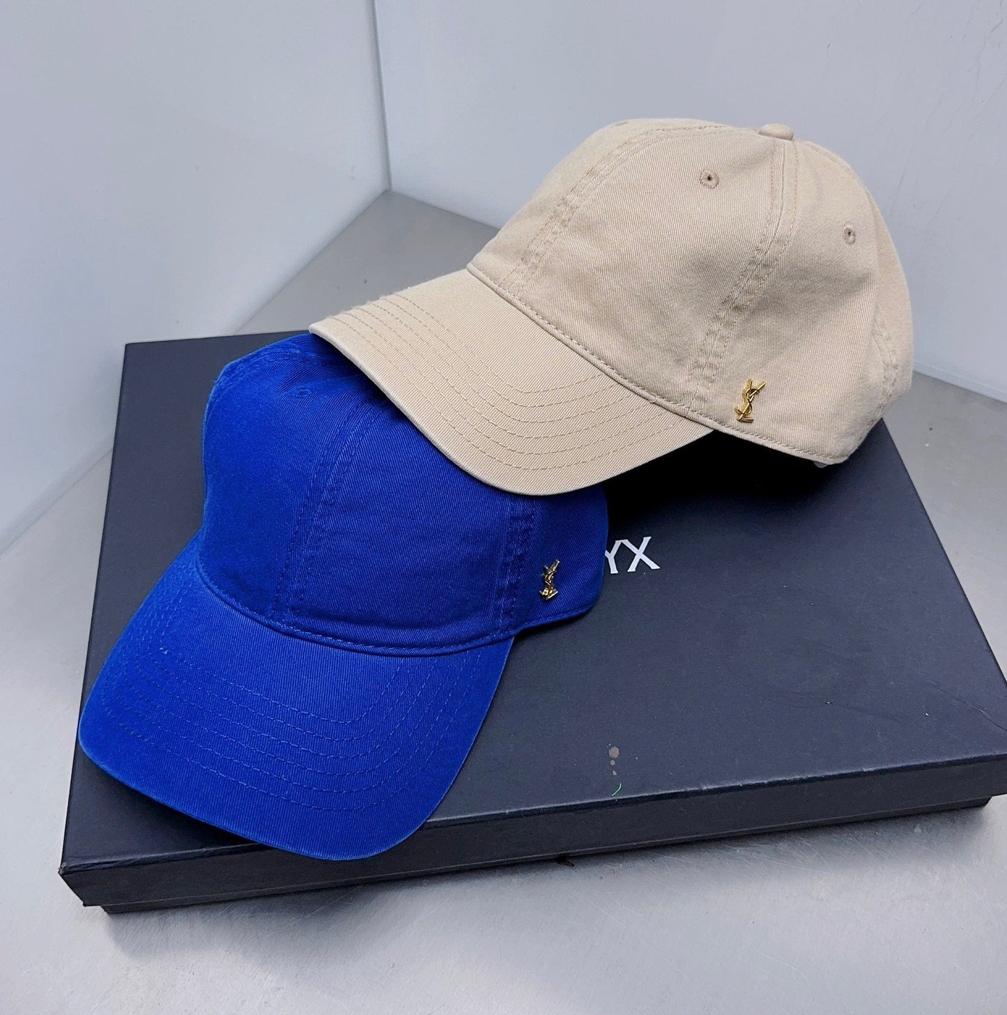 Tunde Store Yves Saint Laurent Gold YSL Embellished Cap